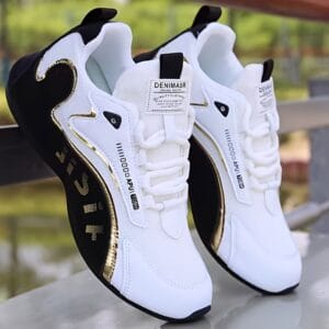 Fashion Colorblock Lace-up Sneakers For Men Running Walking Sports Shoes
