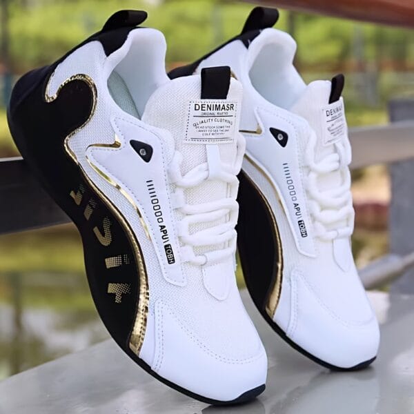Fashion Colorblock Lace-up Sneakers For Men Running Walking Sports Shoes