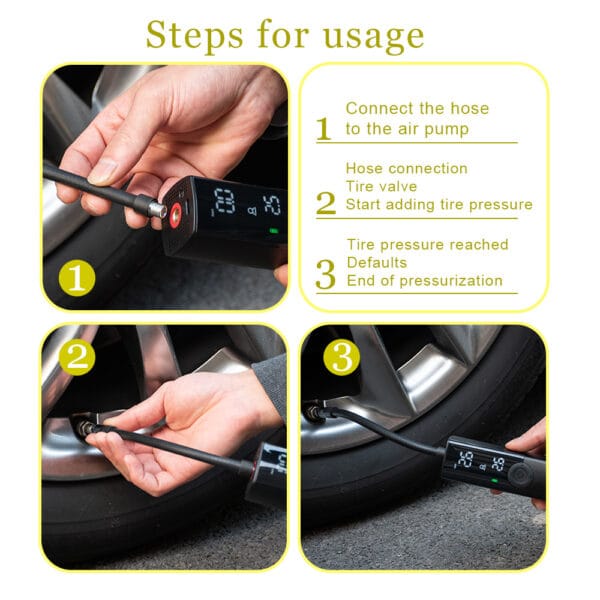 Smart Pump Bicycle Electric Pump Mountain Bike Road Bike High Win Electric Pump Inflatable - Imagen 2