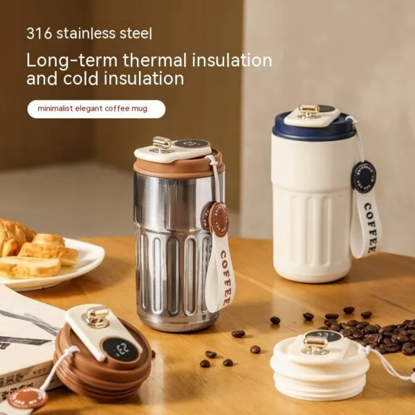 Smart Digital Stainless Steel Coffee Mug - Billede 6