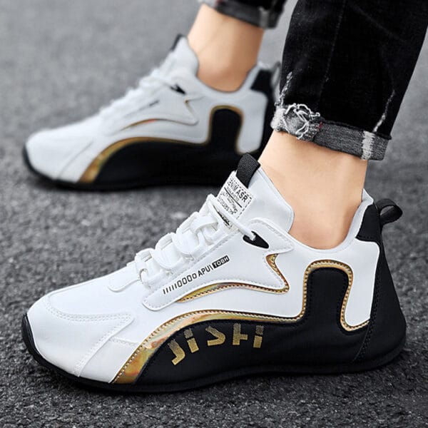 Fashion Colorblock Lace-up Sneakers For Men Running Walking Sports Shoes - Image 5