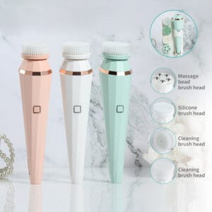 Rechargeable 4 In 1 Facial Cleansing Soft Skin Care Brush