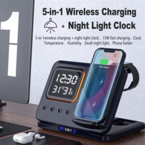 5 In1 Wireless Fast Charging Dock Station