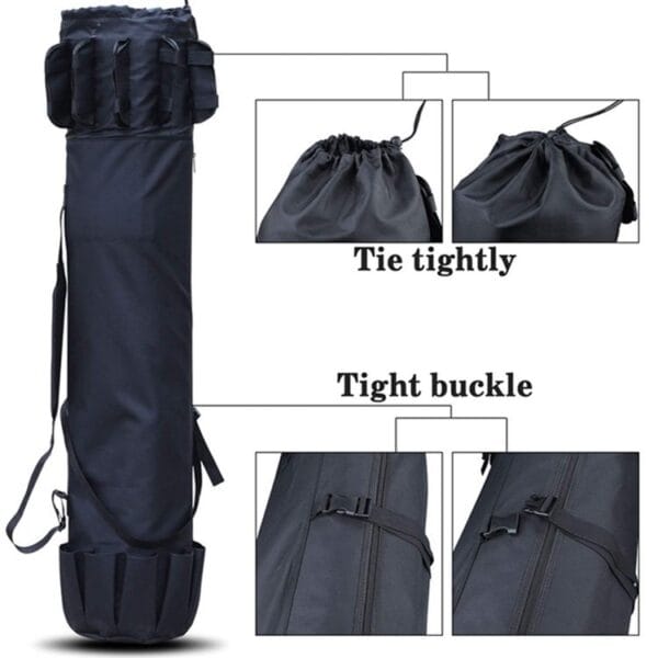 Cylinder Outdoor Fishing Bag Multifunctional Fishing Rod Bag Sea Rod Fishing Gear Storage Bag - Beeld 4