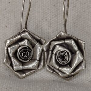 One-of-a-Kind Handcrafted 925 Silver Flower Earrings | Limited Edition