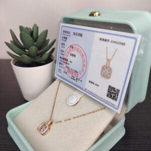 Katharine™ Rose Gold Diamond Pendant Necklace – Certified, Gift-Boxed (Limited Piece)