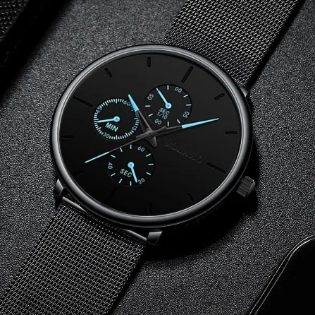 “The Silhouette” | Ultra-Thin Mesh Strap Watch for Men - 画像 (3)