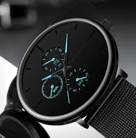 “The Silhouette” | Ultra-Thin Mesh Strap Watch for Men - 画像 (4)