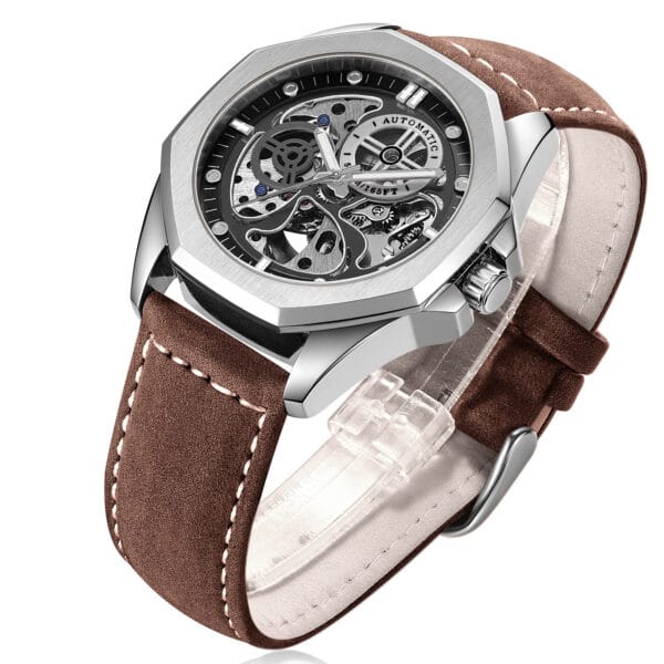 Neon Engine | Hollow Automatic Leather Watch