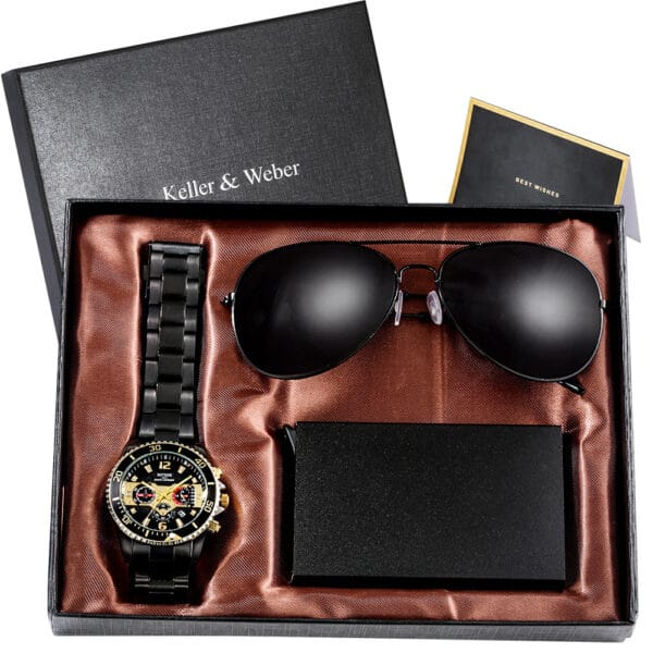 Keller&Weber | "The Commander Set" – Watch & Aviator Combo - Image 2