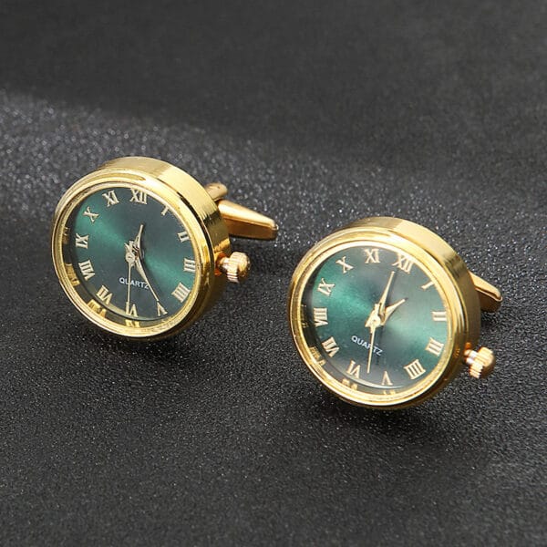 Luxury Quartz Clock Cufflinks - Image 3
