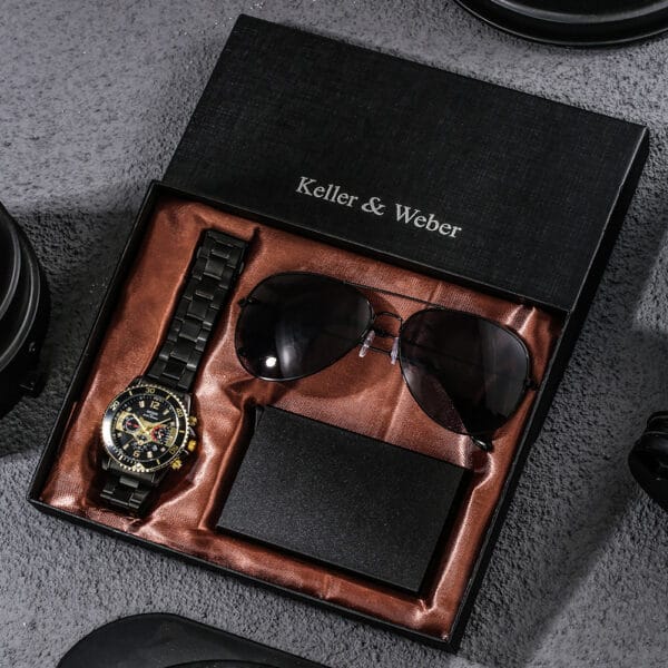 Keller&Weber | "The Commander Set" – Watch & Aviator Combo