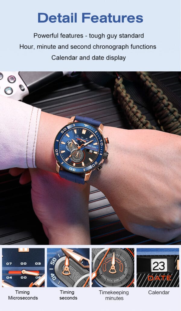 "Velocity Prime" | Multi-Function Chronograph Sports Watch - Image 3