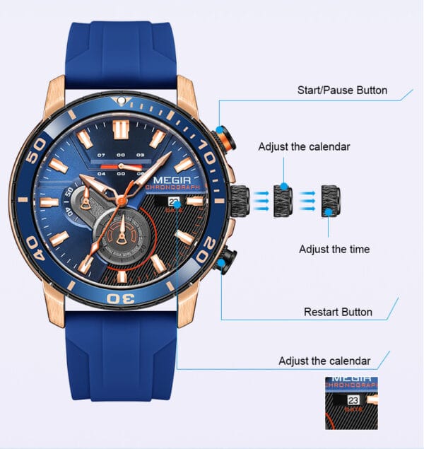 "Velocity Prime" | Multi-Function Chronograph Sports Watch - Image 4