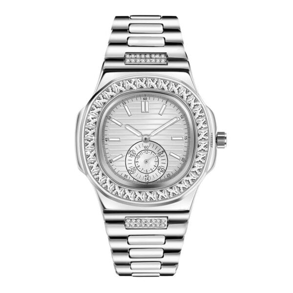 "Monarch Steel" | Diamond-Studded Prestige Watch - Image 5