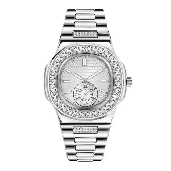 "Monarch Steel" | Diamond-Studded Prestige Watch - Gambar 5