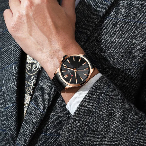 ⁦“Iron Presence” | Men’s Waterproof Quartz Business Watch⁩ - الصورة ⁦4⁩