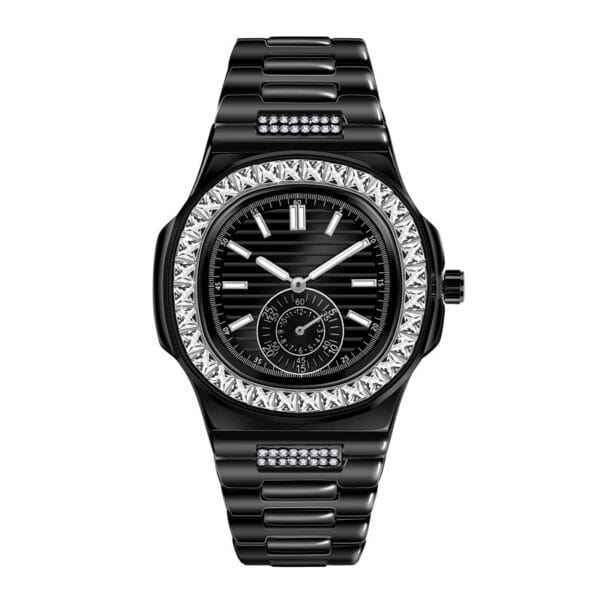 "Monarch Steel" | Diamond-Studded Prestige Watch - Image 6