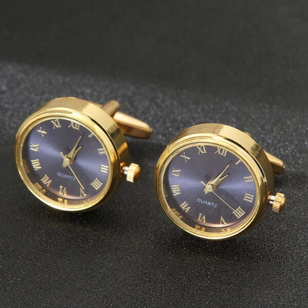 Luxury Quartz Clock Cufflinks - Image 7