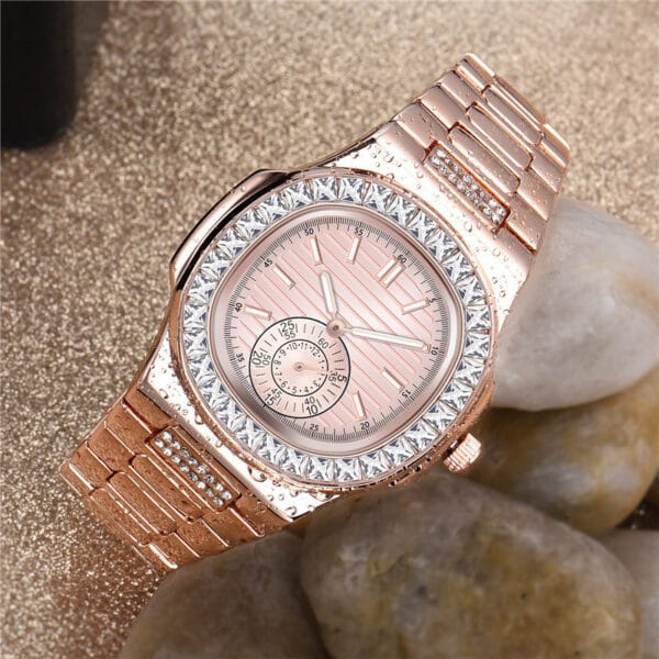 "Monarch Steel" | Diamond-Studded Prestige Watch - Image 7