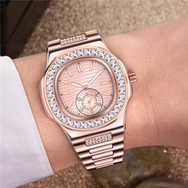 "Monarch Steel" | Diamond-Studded Prestige Watch - Image 4