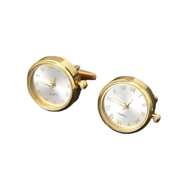 Luxury Quartz Clock Cufflinks - Image 9