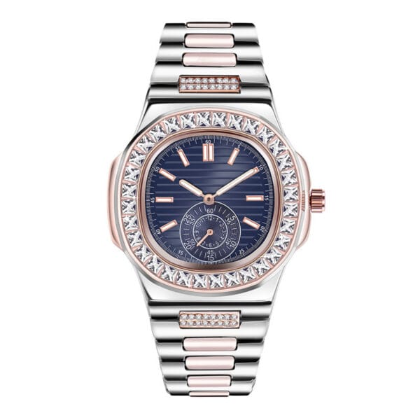 "Monarch Steel" | Diamond-Studded Prestige Watch - Image 3
