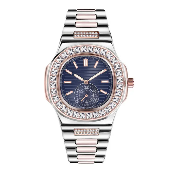 "Monarch Steel" | Diamond-Studded Prestige Watch - Gambar 3