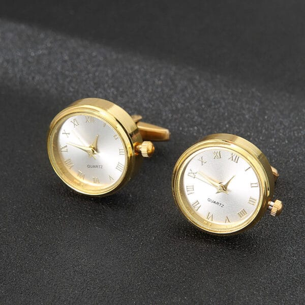 Luxury Quartz Clock Cufflinks - Image 6