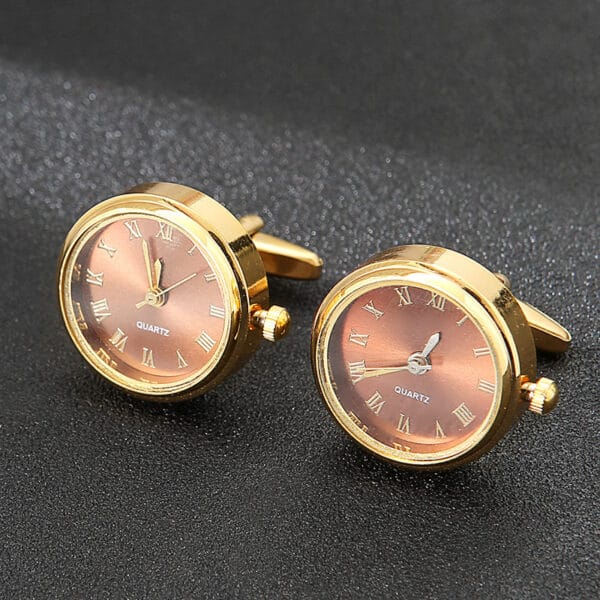 Luxury Quartz Clock Cufflinks - Image 10