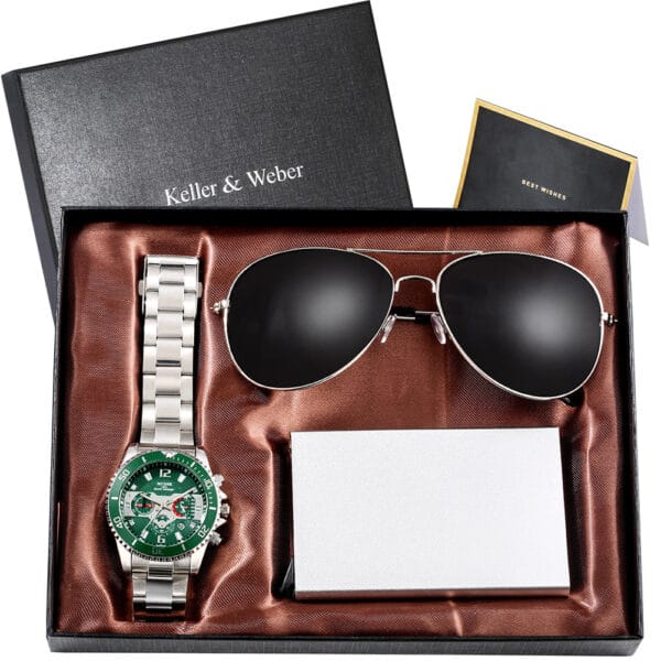 Keller&Weber | "The Commander Set" – Watch & Aviator Combo - Image 5